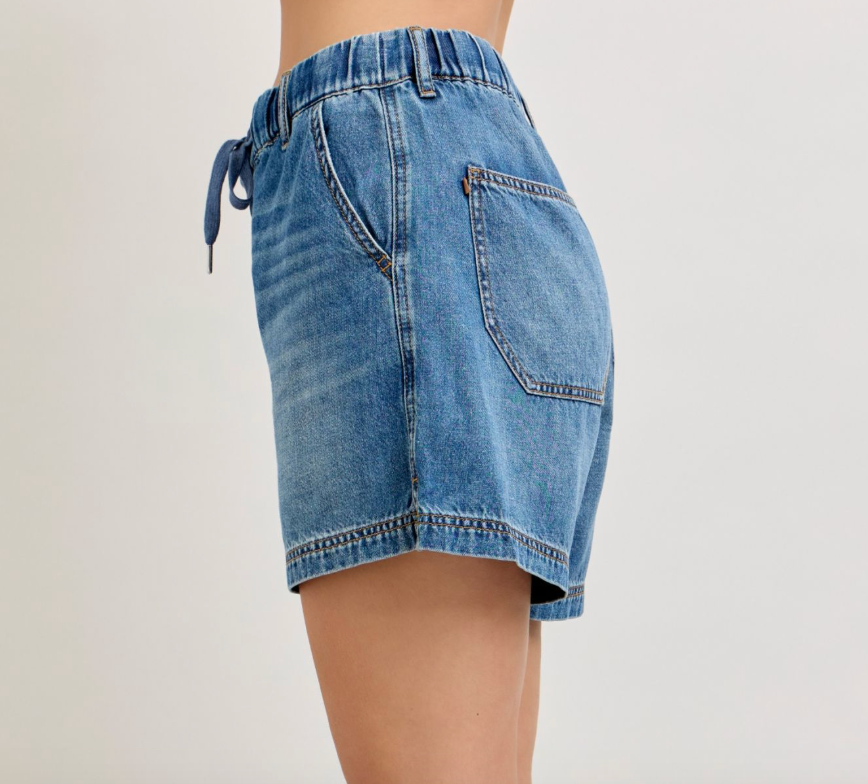 Judy Blue Med. Blue Baggy Lightweight Shorts