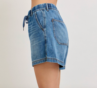 Judy Blue Med. Blue Baggy Lightweight Shorts