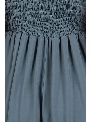 Solid Cami Midi Dress in Dark Slate