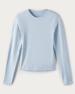 Strata Long Sleeve in Frost Blue – Women's Athleisure Top by Rhone