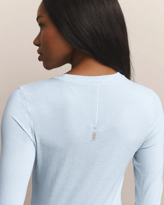 Strata Long Sleeve in Frost Blue – Women's Athleisure Top by Rhone