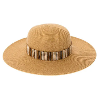 Straw Sun Tribal Band Hat