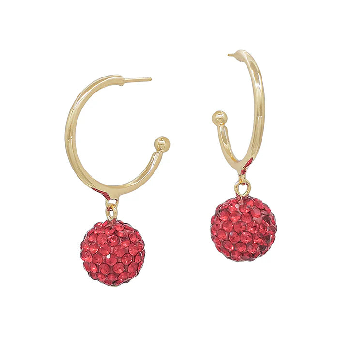 Christmas Gold Hoop Earrings