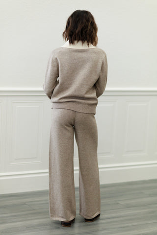 Straight Leg Knit Sweater Pants