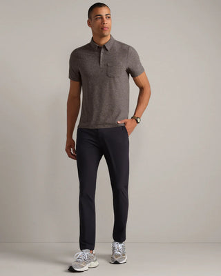 WFH Polo in Foggy Taupe Heather