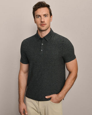 Rhone WFH Polo in Shadow/Black Heather