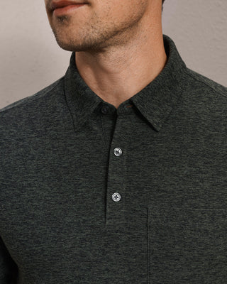 Rhone WFH Polo in Shadow/Black Heather