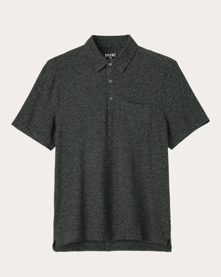 Rhone WFH Polo in Shadow/Black Heather