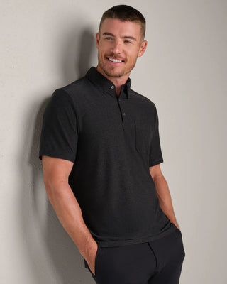 WFH Polo in True Black Heather