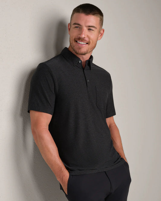 WFH Polo in True Black Heather