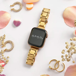 Slim Glazé Apple Watch Strap in Gold