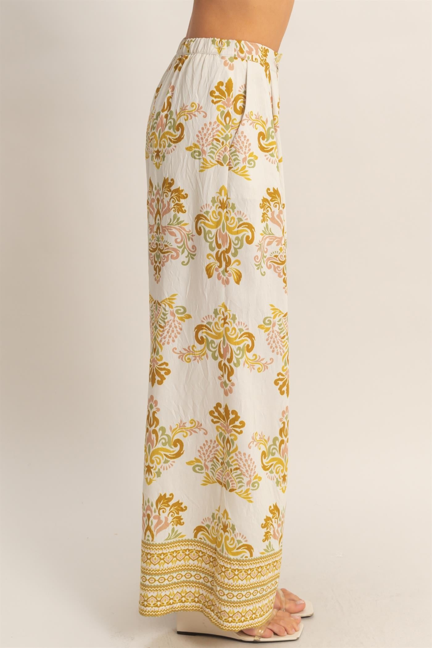 Wide-leg Printed Palazzo Pants