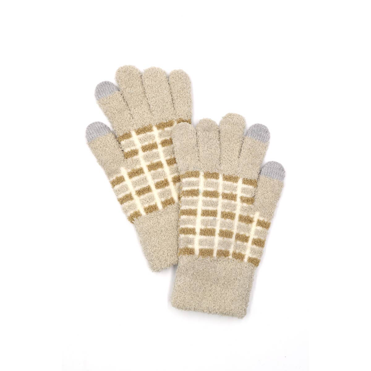 Block Stripe Pattern Smart Gloves