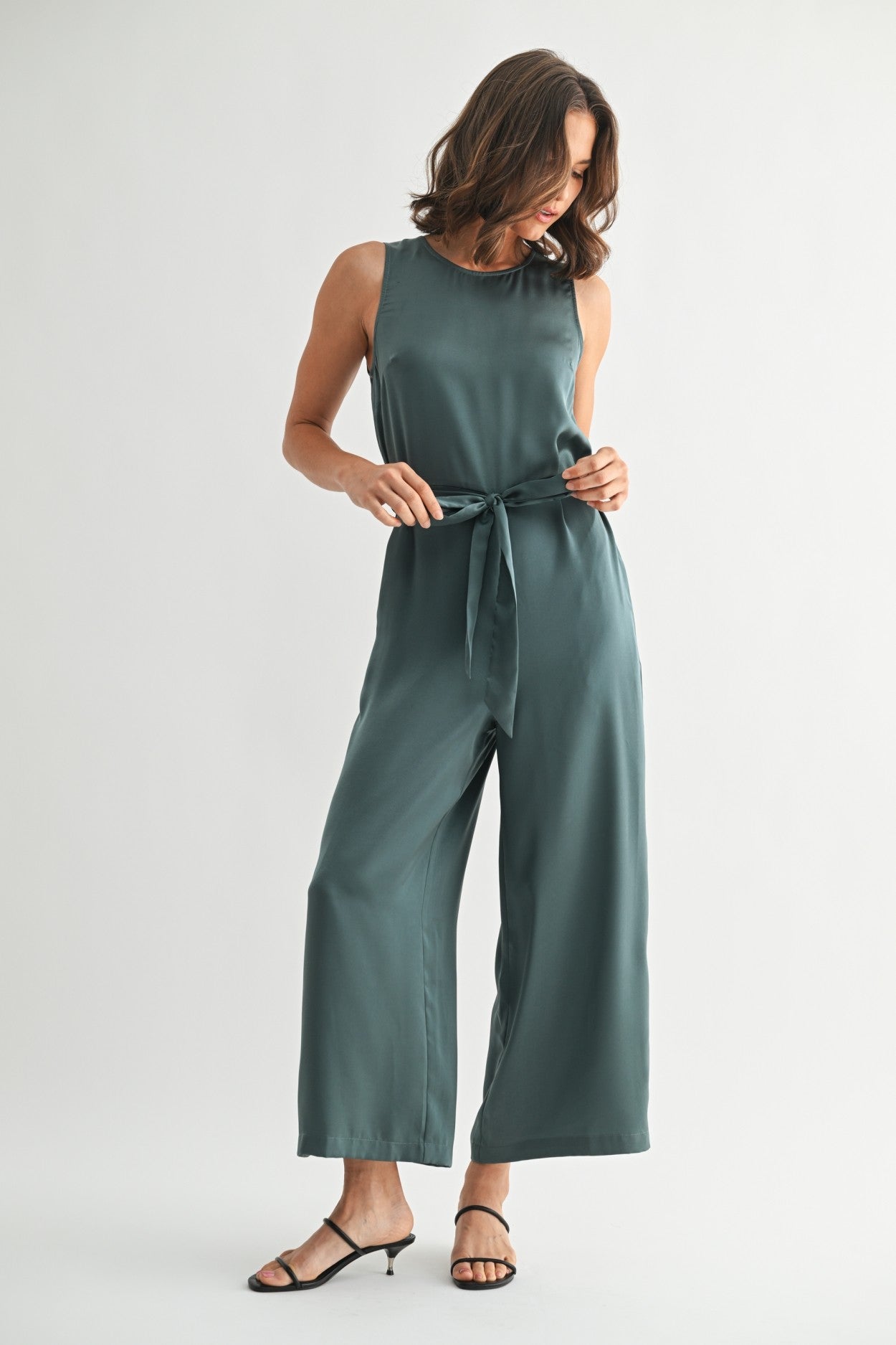 Satin Tank Jumpsuit