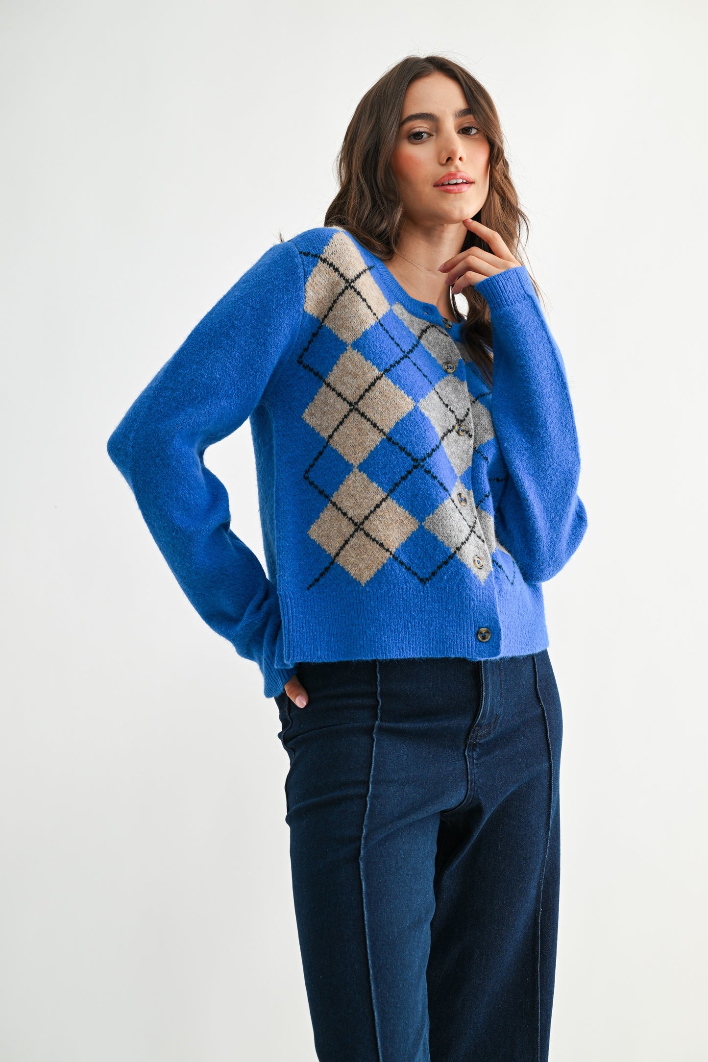 Blue Wool Cardigan