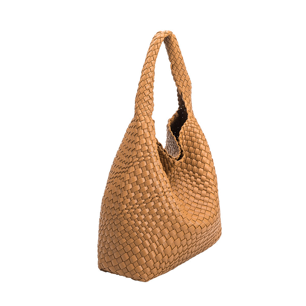 Johanna Recycled Shoulder Bag in Camel