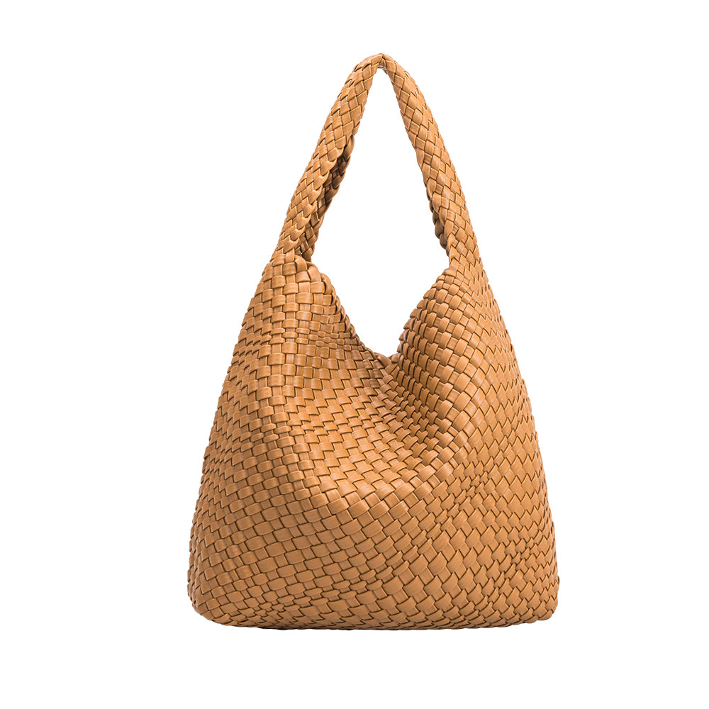 Johanna Recycled Shoulder Bag in Camel