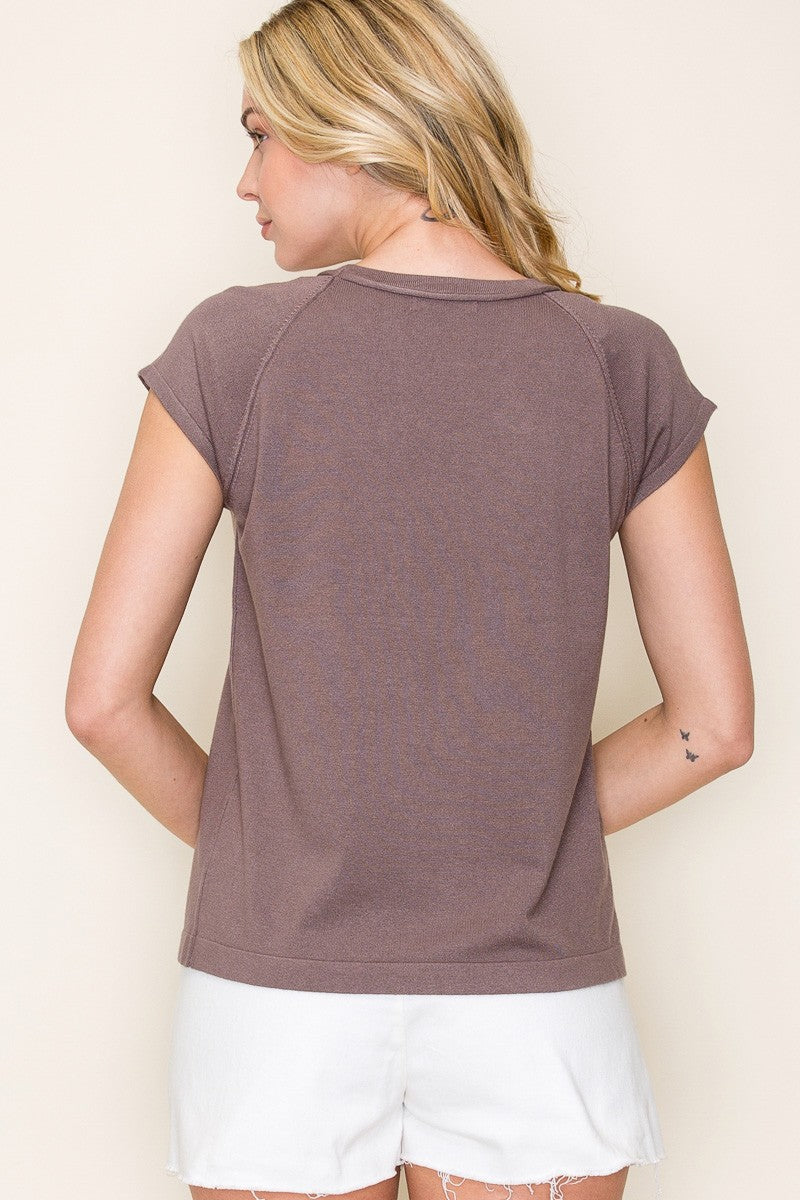 Soft Pullover Sweater in Dk. Mocha