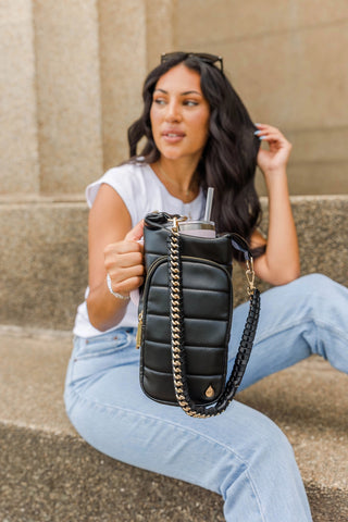 Black Vegan Leather Hydrobag® with Strap Bundle