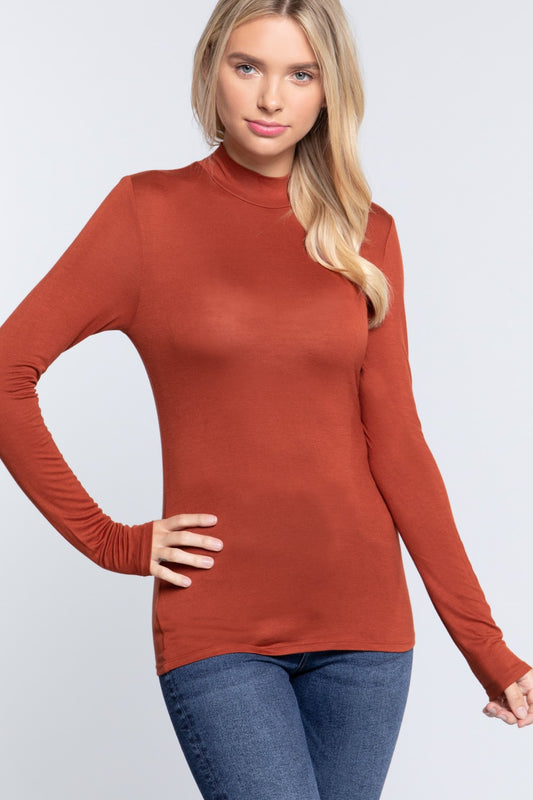 Lightweight Mock Neck Long Sleeve Collection