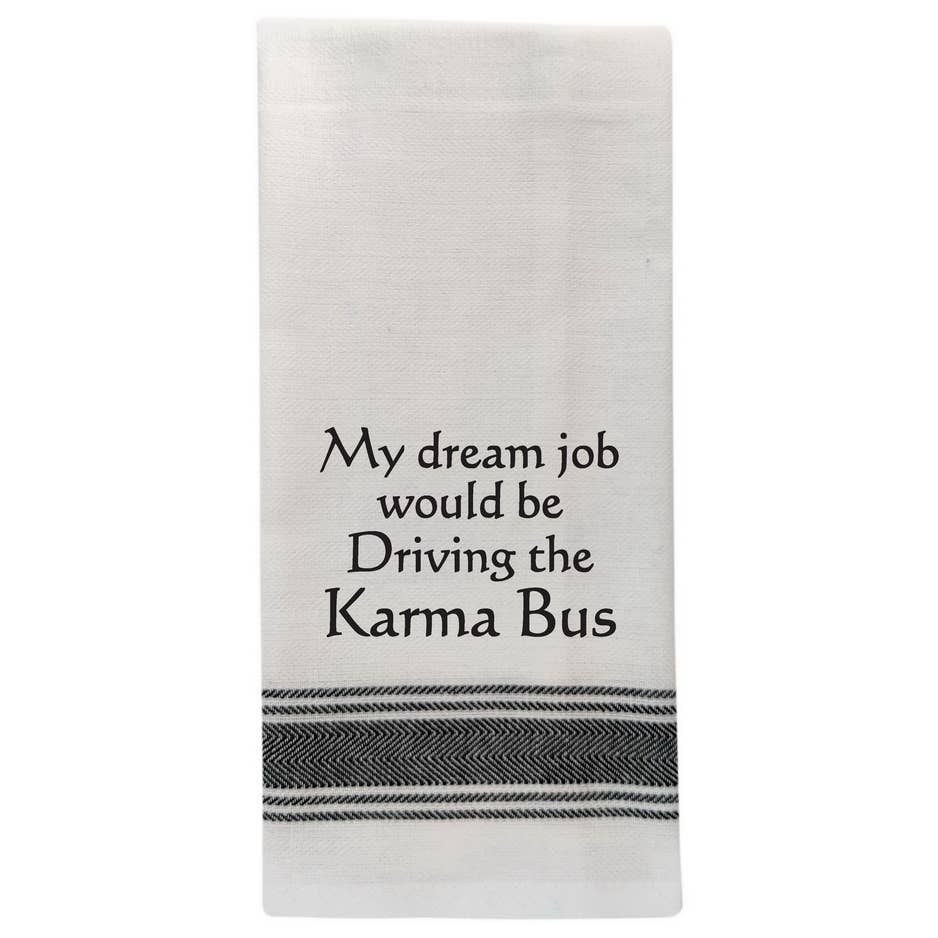 Karma Bus Funny Towel