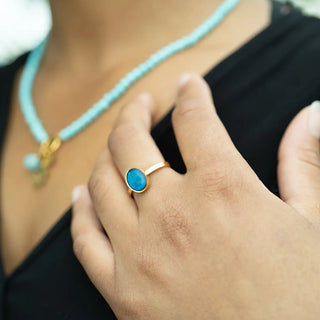18K Gold Pvd Stainless Steel Mood Ring