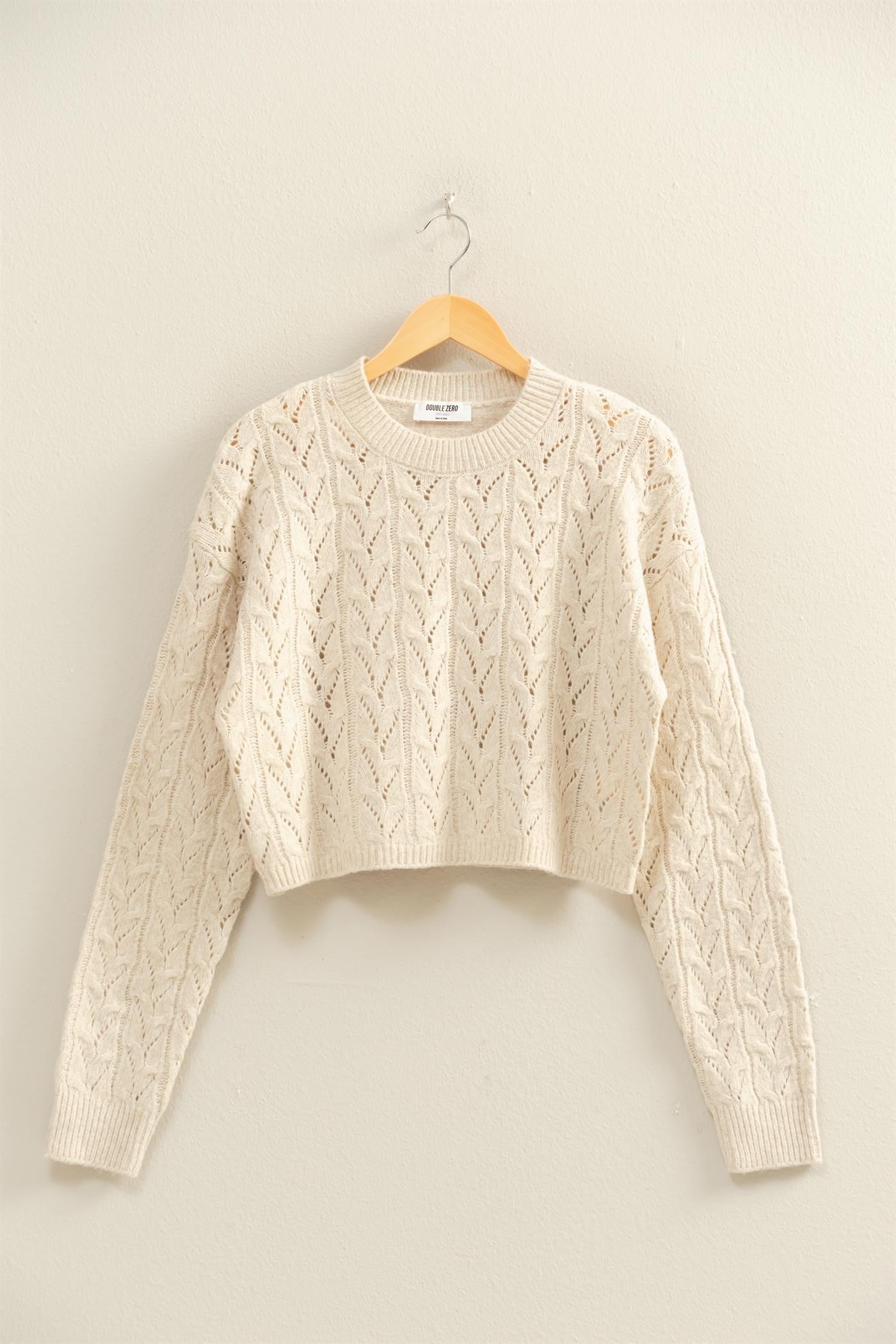 Lightweight Cable Knit Sweater