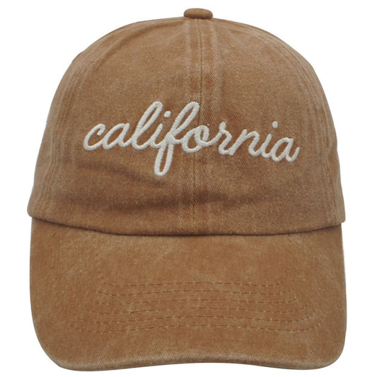 California Script Washed Baseball Cap