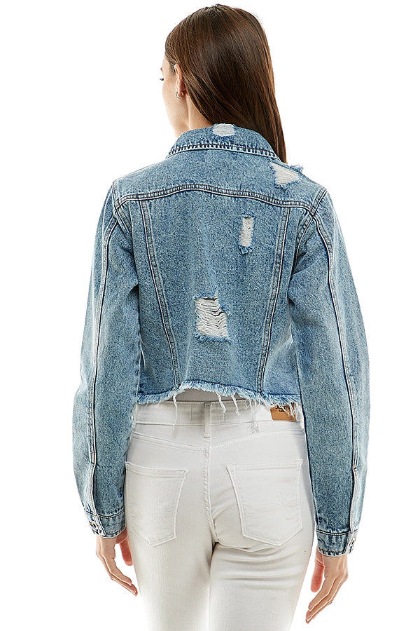 Cropcut Denim Jacket – ALLUV PLACE