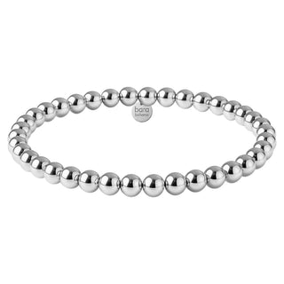 Classic 5mm Sterling Silver Beaded Bracelet