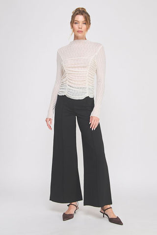 Lace Embellished Top in Natural