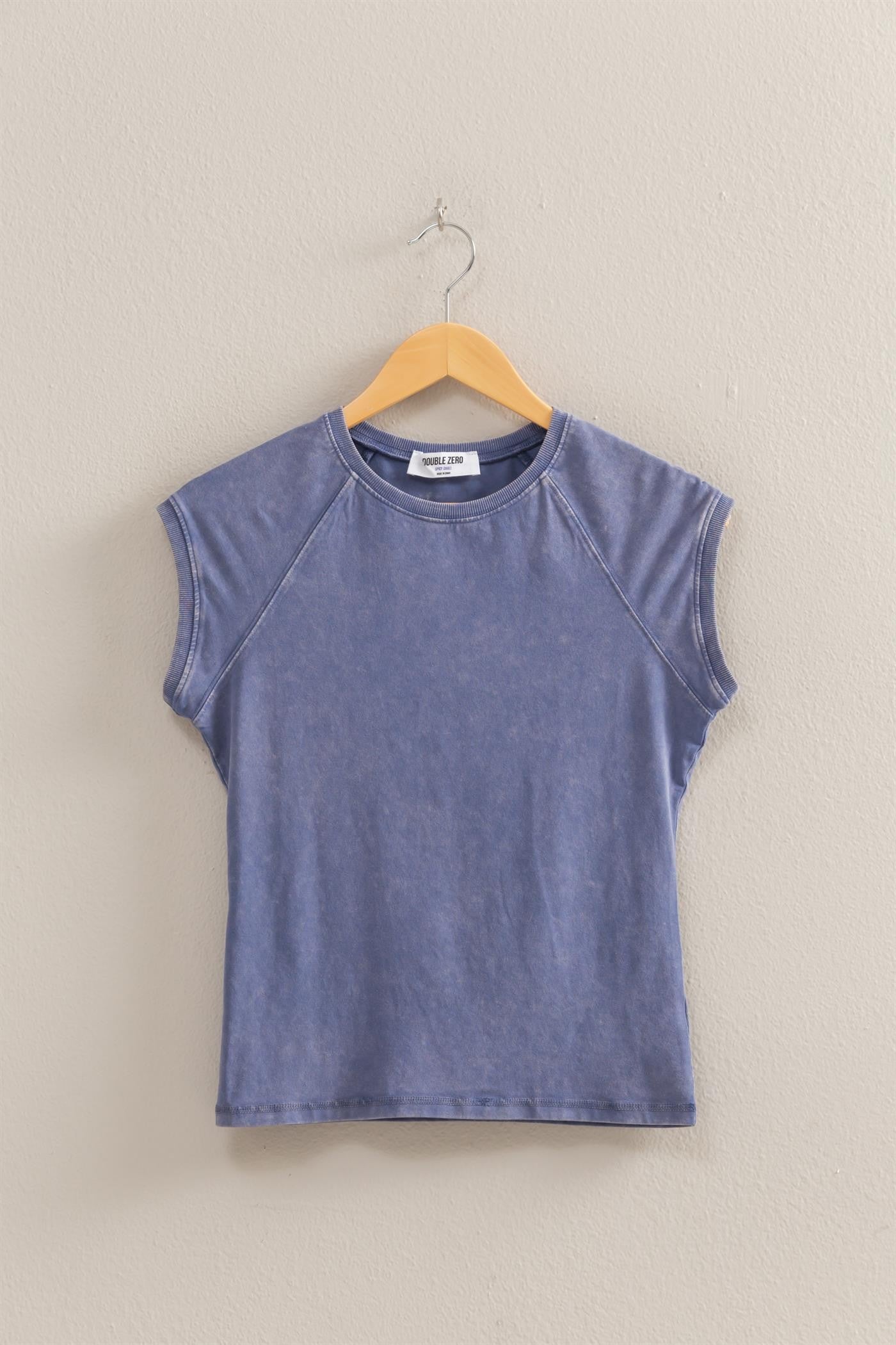 Basic Raglan Cap Sleeve Top