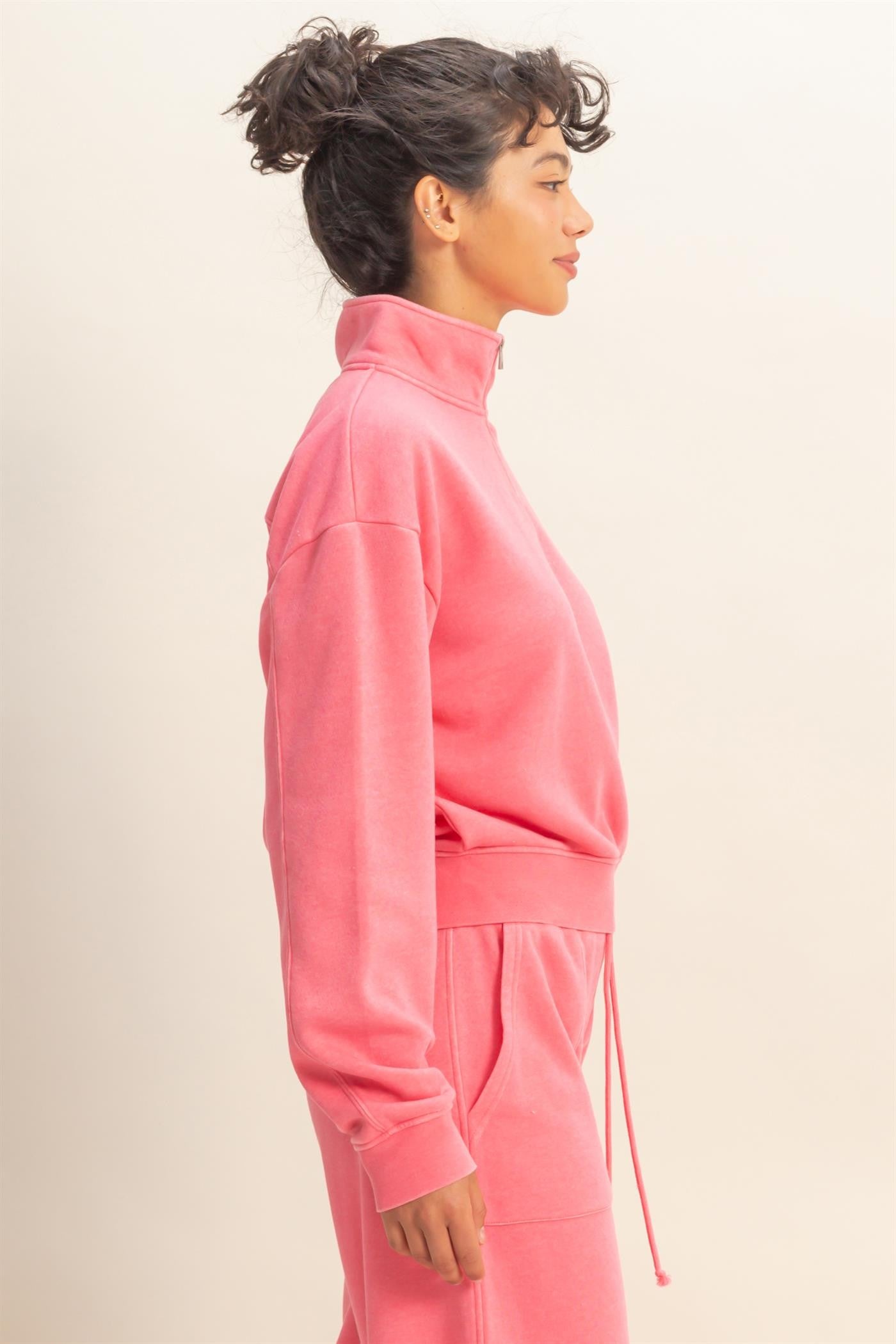 Half-zip Burnout French Terry Pullover