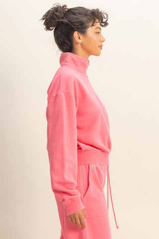 Half-zip Burnout French Terry Pullover