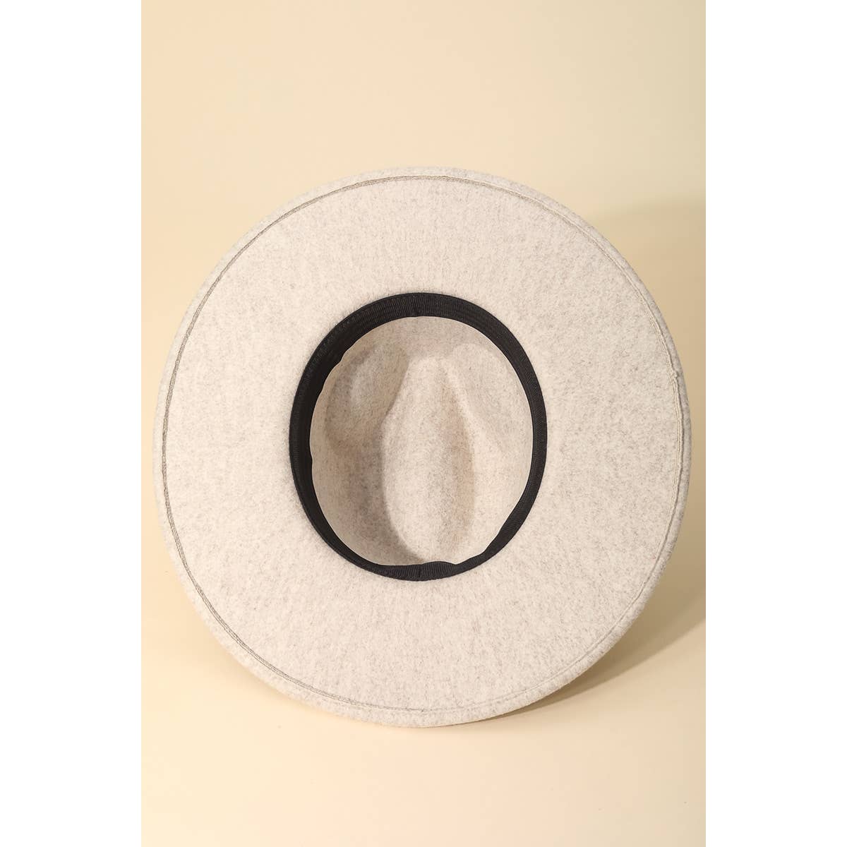 Thin Strap Flat Brim Fedora Hat