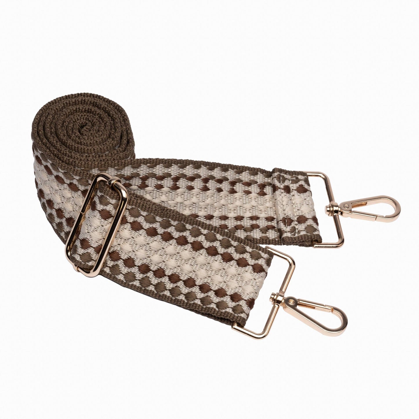 Chocolate Brown Shiny HydroBag®  with Dark Patterned Strap