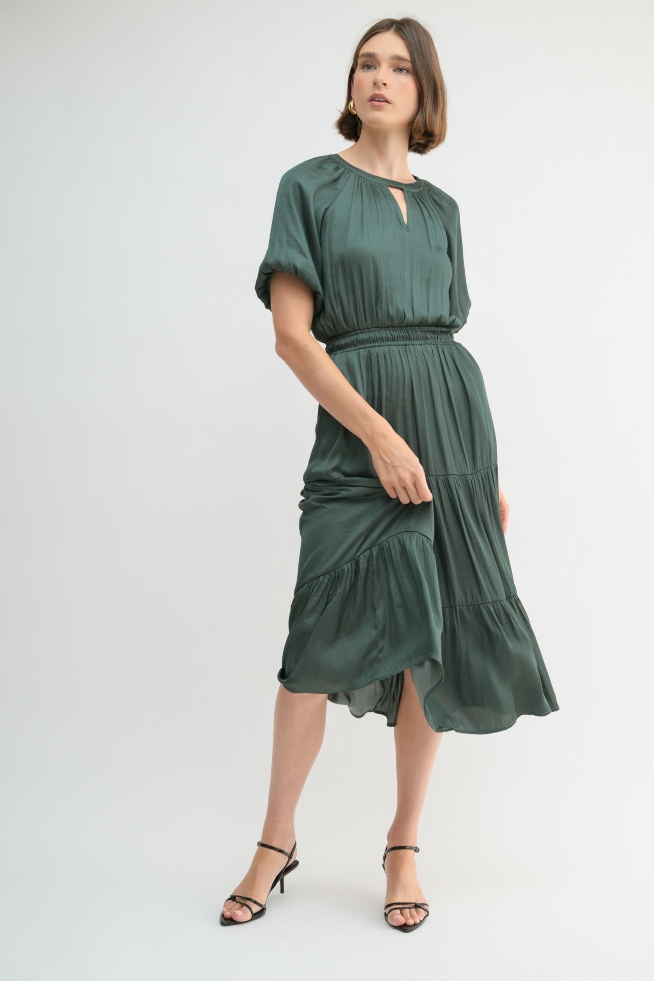 The Chalene Dress in Green