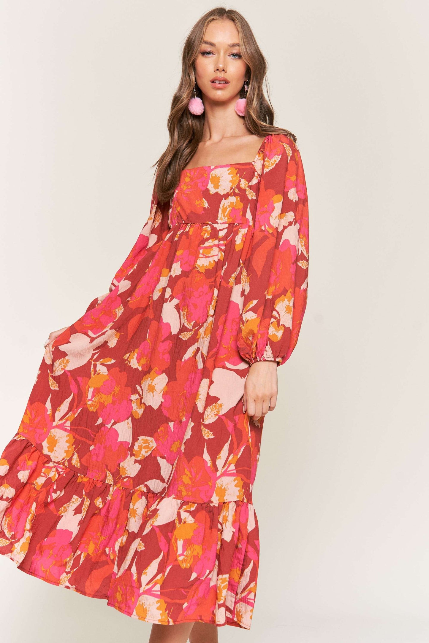 The Janice Floral Midi Dress