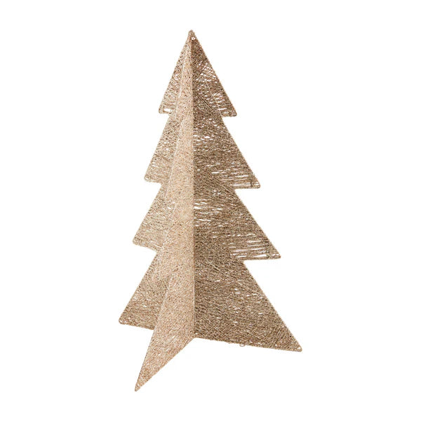 Gold Light Up Glitter Tree Set