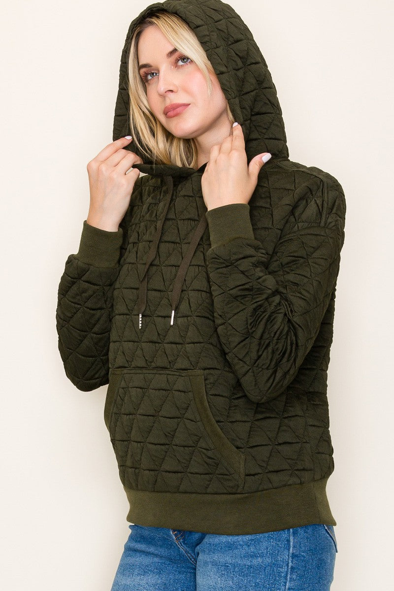 Diamond Quilted Hoodie
