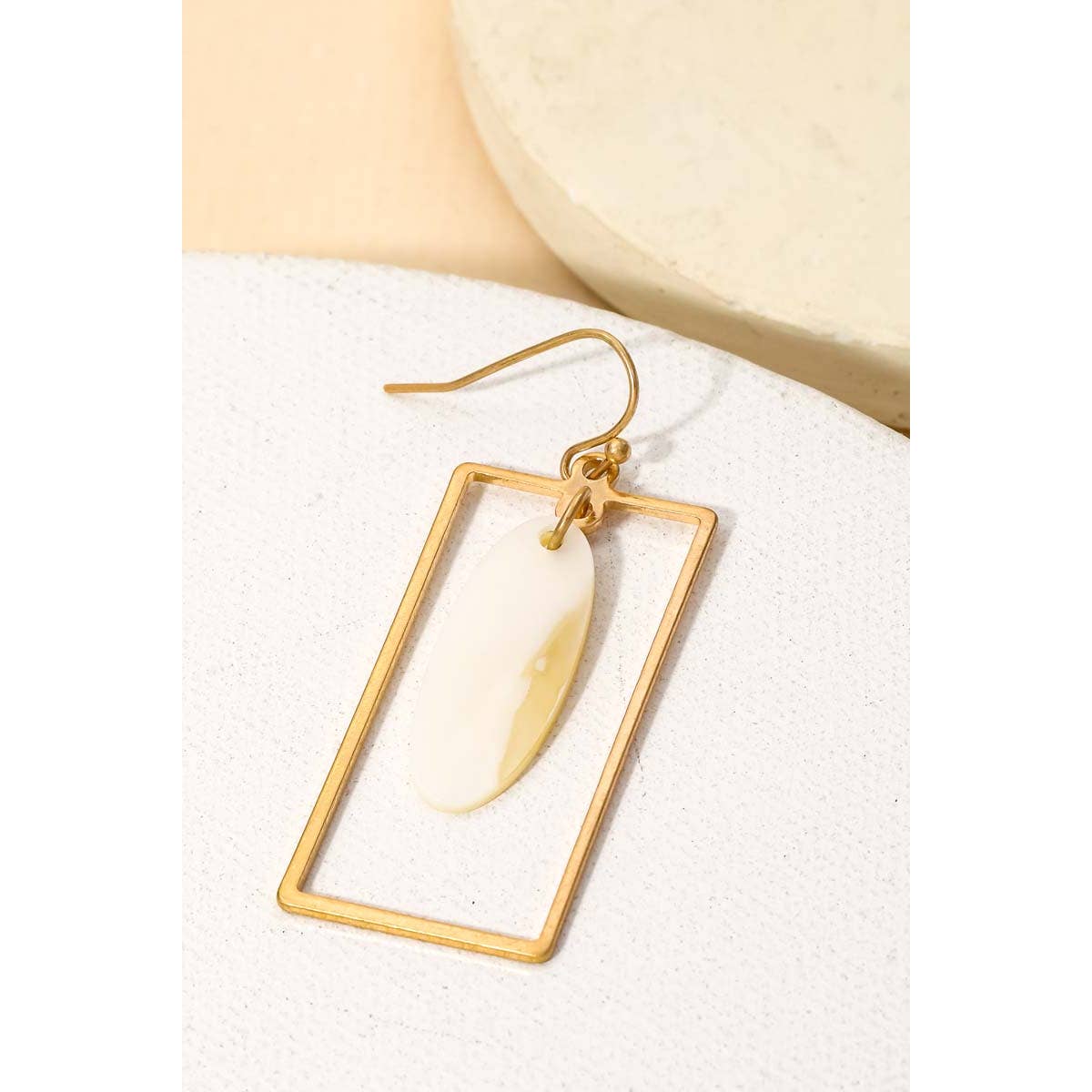 Rectangle Cutout Drop Earrings