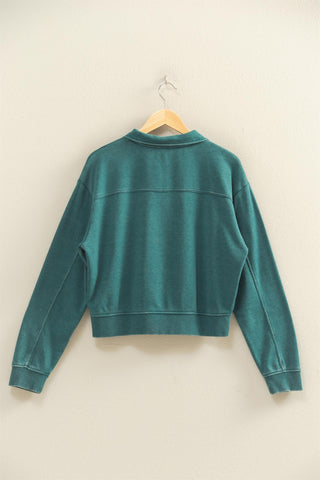 Half-zip Burnout French Terry Pullover