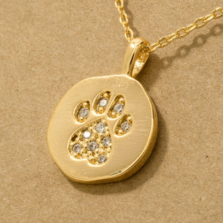 Gold Dipped Dog Paw Necklace