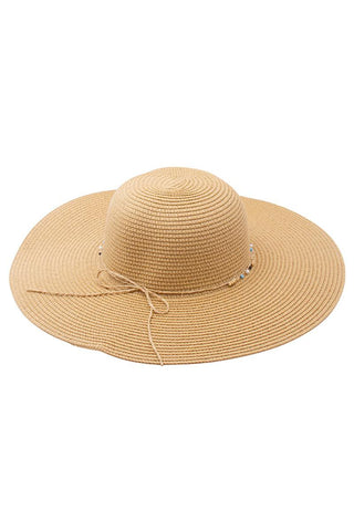 Sun Hat with Bead Accent