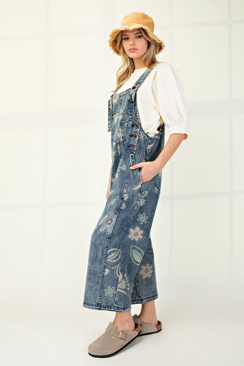 Vintage Floral Overalls