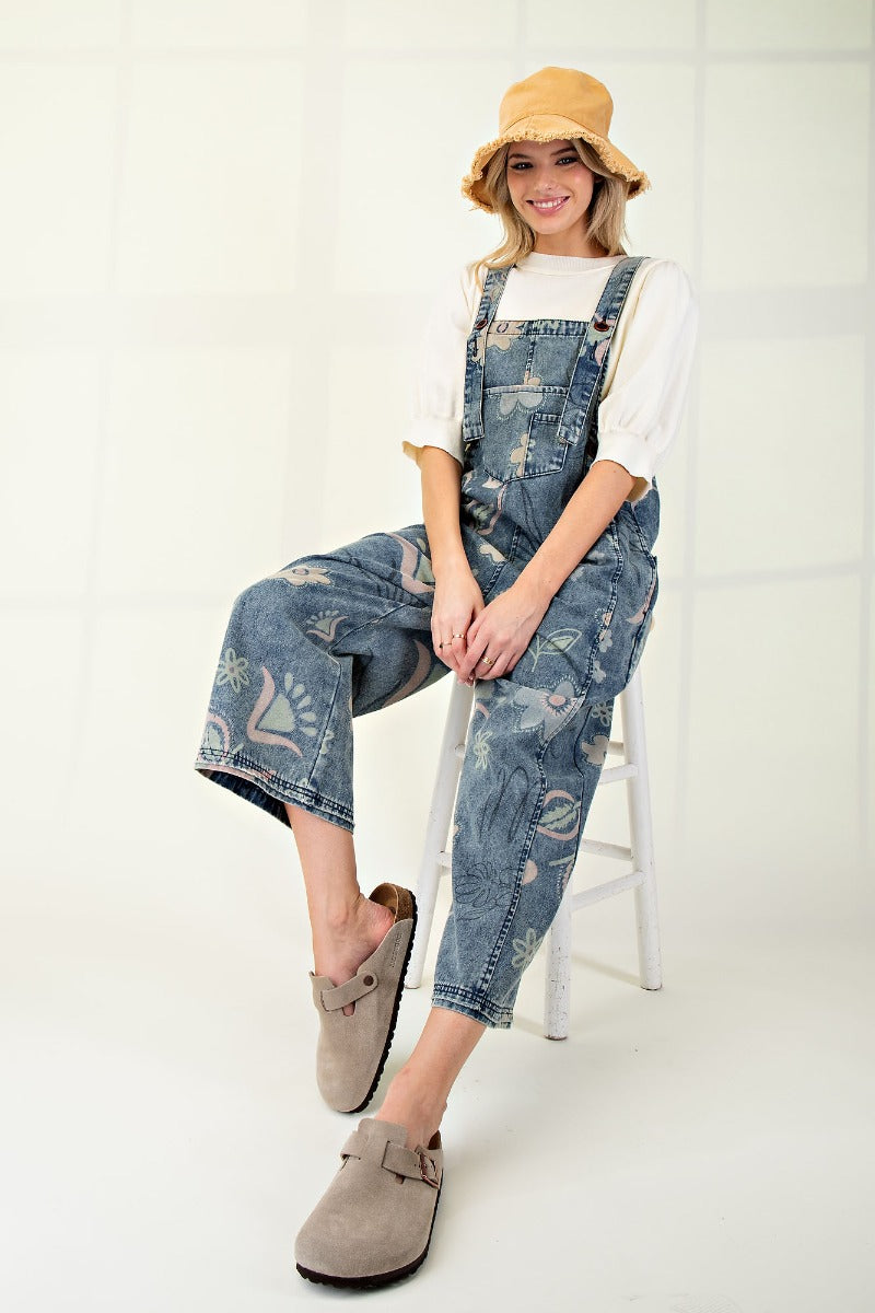 Vintage Floral Overalls