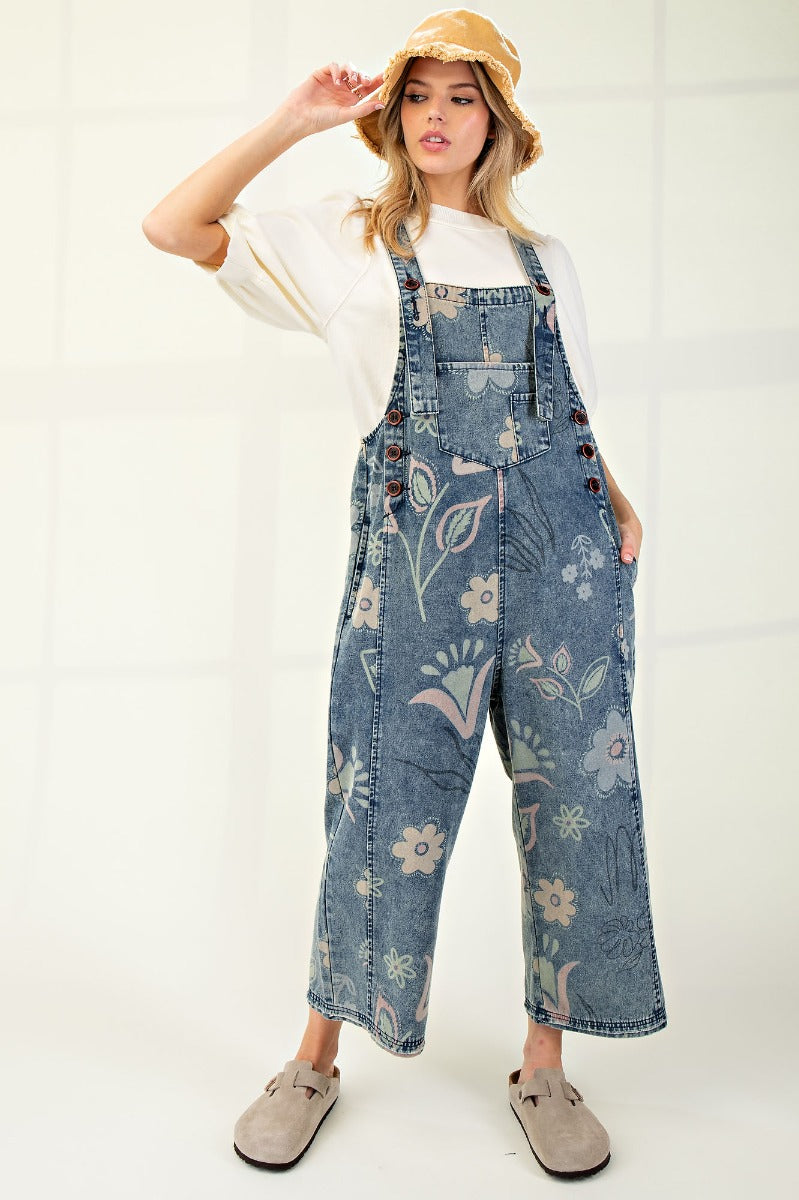Vintage Floral Overalls