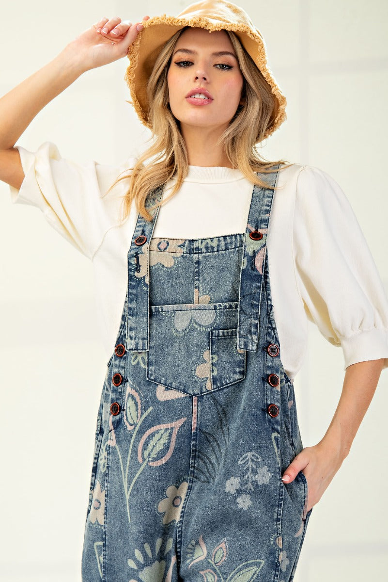 Vintage Floral Overalls