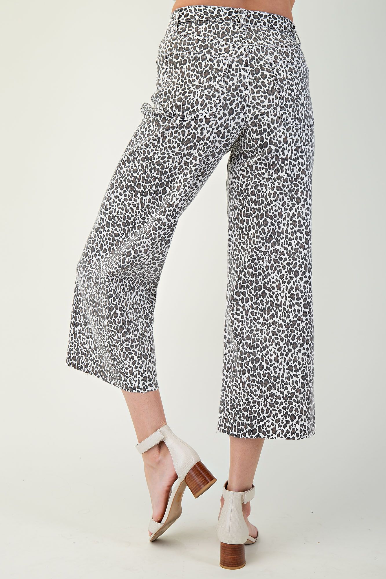 Animal Print Stretch Denim Jeans