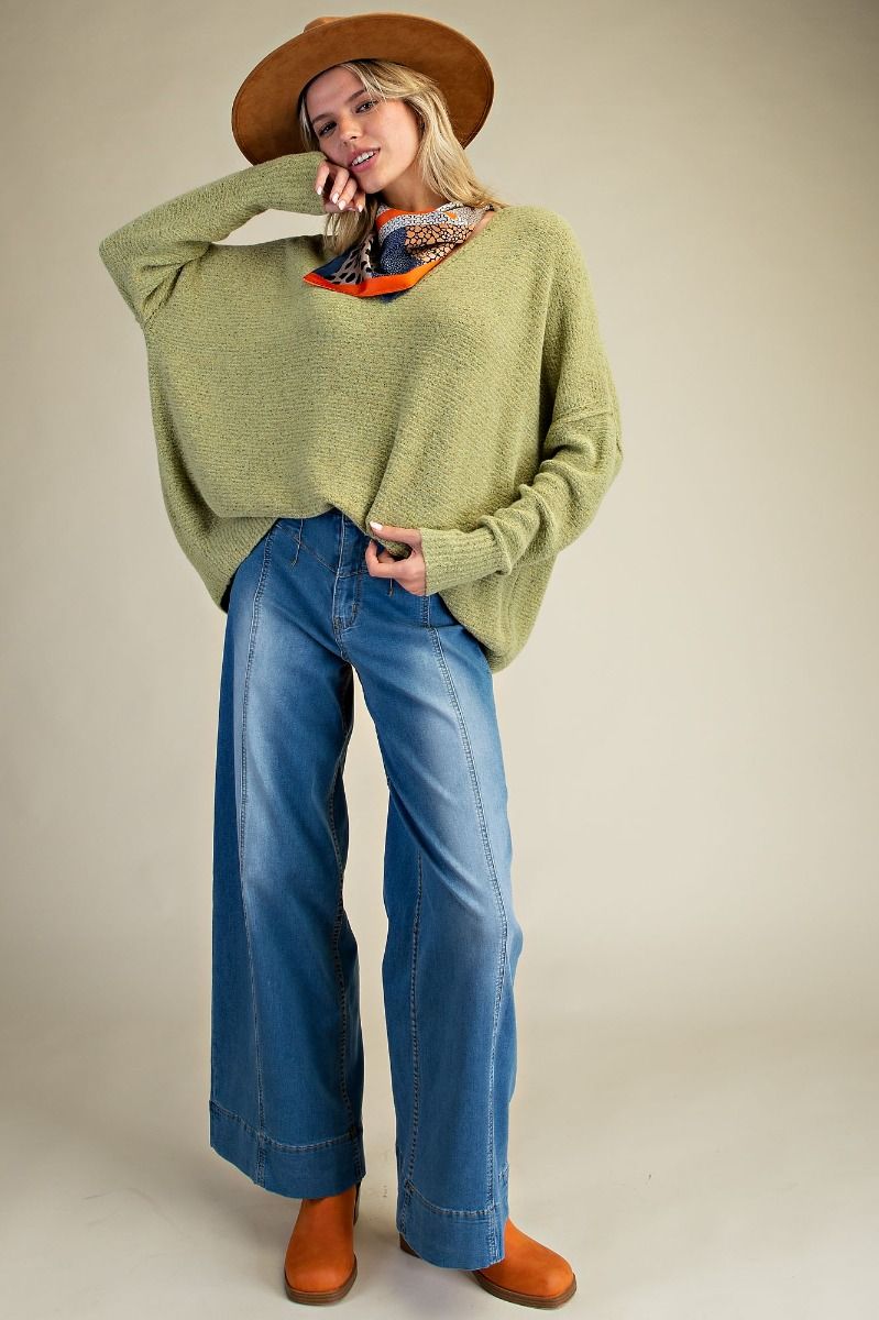 Washed Stretch Denim Jeans